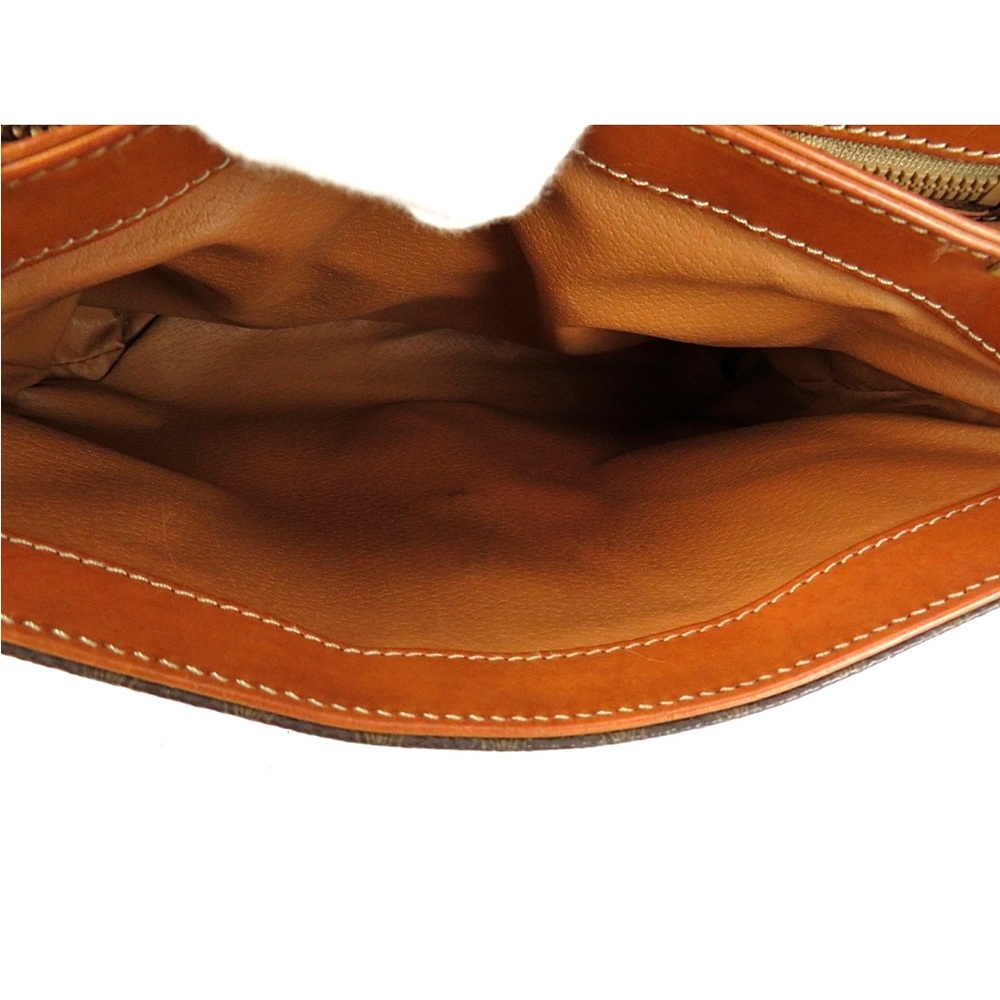 Celine Brown and Tan Patterned Satchel - Picture 14 of 16